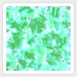 Abstract Swatches in Shades of Green Sticker